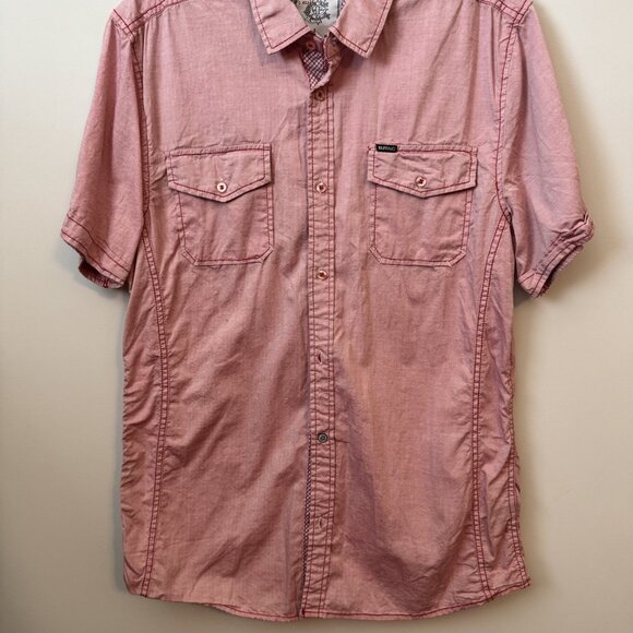 Buffalo David Bitton Size Large (L) Buffalo David Bitton Men's Pink Short Sleeve - Picture 1 of 4